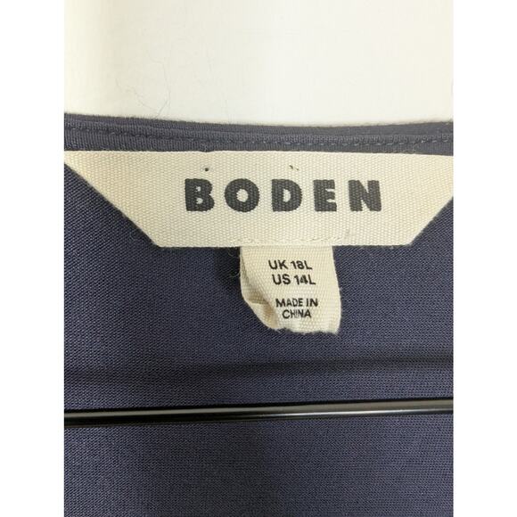 Boden Navy Nina Jersey Faux Wrap Midi Dress - Picture 6 of 8